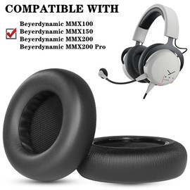 YunYiYi MMX100 Replacement Ear Pads Compatible with Beyerdynamic MMX150 MMX100 MMX200 Pro Headset Ear Cups (Not Fit MMX300 DT Series Headphones)