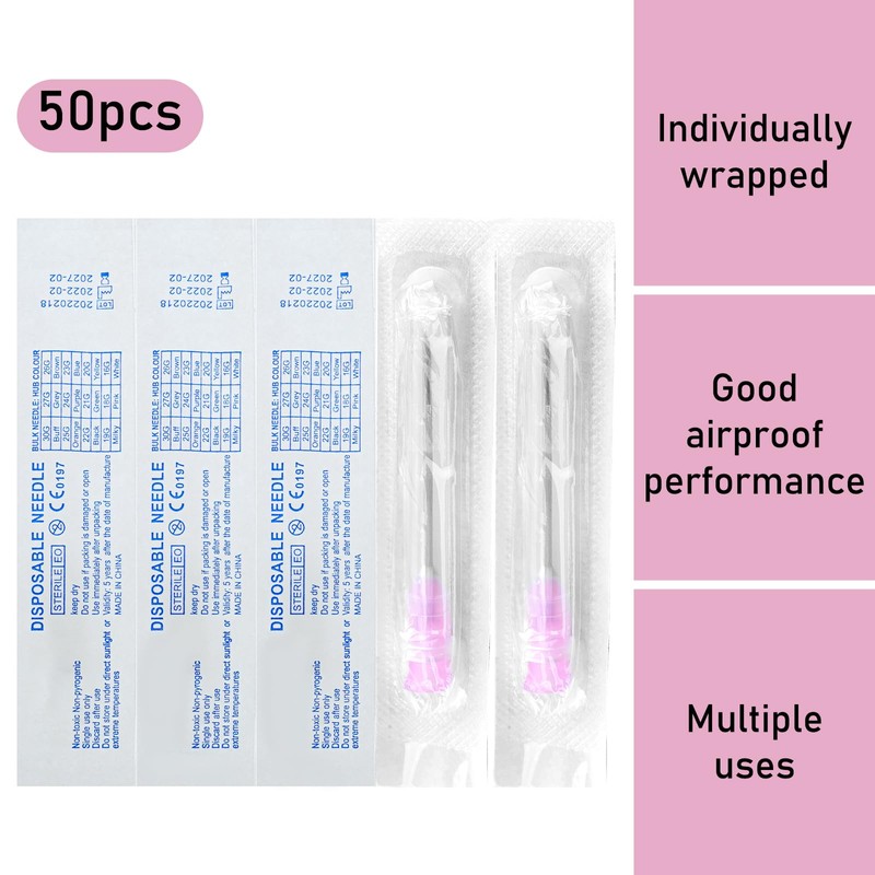 Disposable needles (18G-1.5Inch-50Pack)