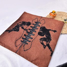 Rugby Themed Pillow Cover for Rugby Enthusiasts Sport Decorative Pillow Case for Women Men Match Day Birthday Gift for Friend Teammate Gym Couch Home Decor Linen Hug Pillowcase