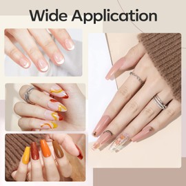Modelones Gel Nail Polish Builder Gel, 7-in-1 Clear Builder Gel for Nails, Hard Gel Builder Nail Strengthener Extension Gel Base Gel Rhinestone False Nail Tips Glue Gel in a Bottle 15ML Hard Gel