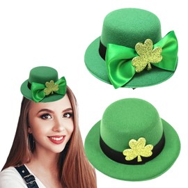 St. Patrick’s Day Hair Clips Green Shamrock Hair Clip Glitter Clover Alligator Clips for Women Girls Kids No Slip Irish Bow Hair Clips Barrettes Luck Of The Irish Hair Accessories