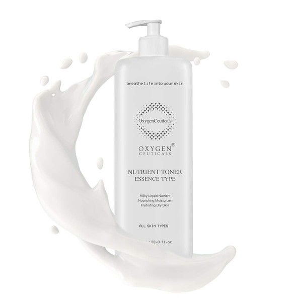 OxygenCeuticals Nutrient Toner, Hydrating Essence Toner with Hyaluronic Acid, Korean Skincare Glass Skin, 33.8 Ounces (1000ml)