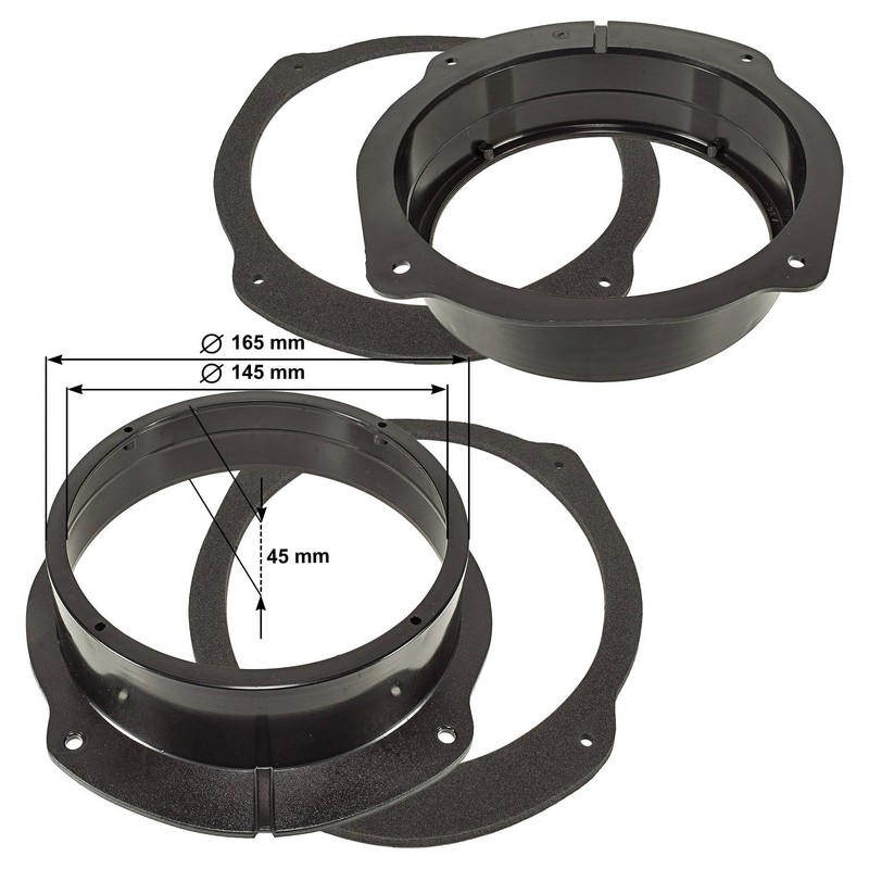 Tomzz Audio® 2814 005 Rings Speaker Adaptor for Fiat Stilo