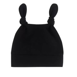 Baby Hats and Mittens Set, 4 Pairs Newborn Beanie and No Scratch Gloves, Soft Cotton Hospital Cap for Boys, Girls, Neutral, （dark Blue + Black）0-6months, One Size