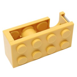 Sticky Tape Dispensers Yellow Tape Dispenser Building Blocks Tape Dispenser for Warehouse Home and Office