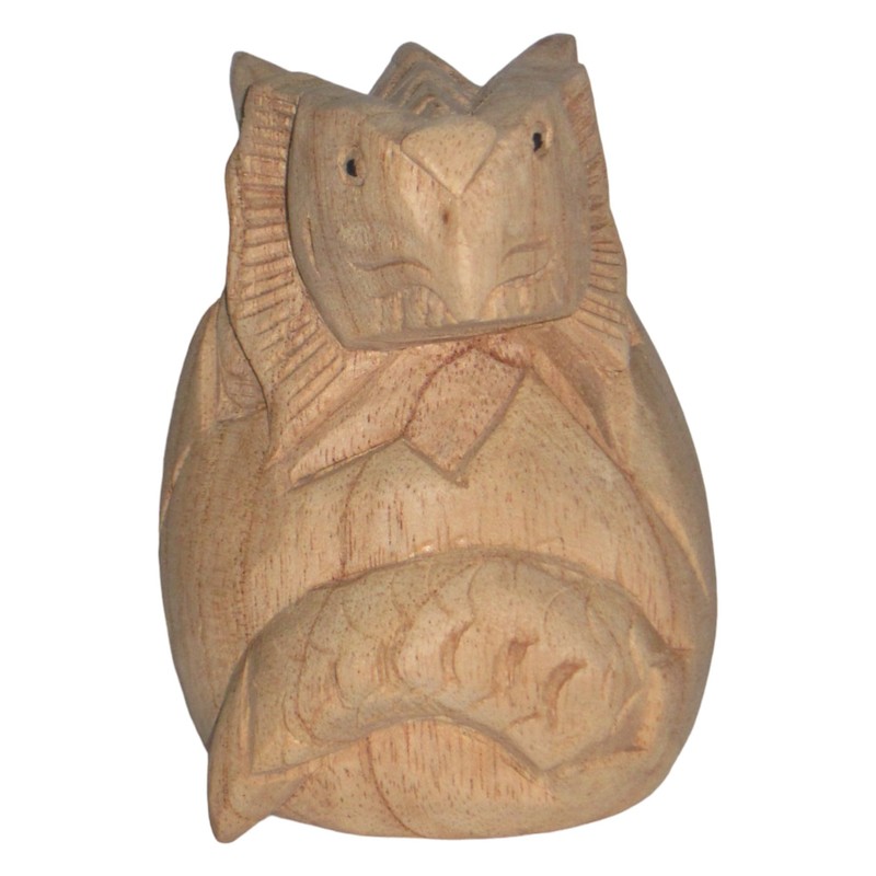 Brave Wings Hand Carved Wooden Dragon ~ Plain Dragon Egg