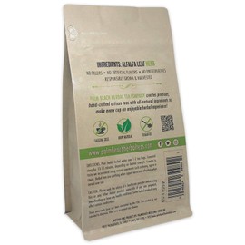 Alfalfa Leaf Tea - Pure Herbal Tea Series by Palm Beach Herbal Tea Company (30 Tea Bags) 100% Natural