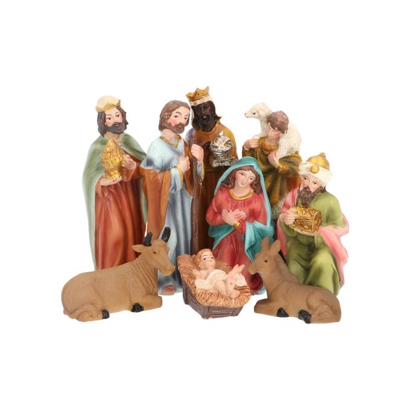 Carousel Home and Gifts Traditional Nativity Set With 9 Detailed