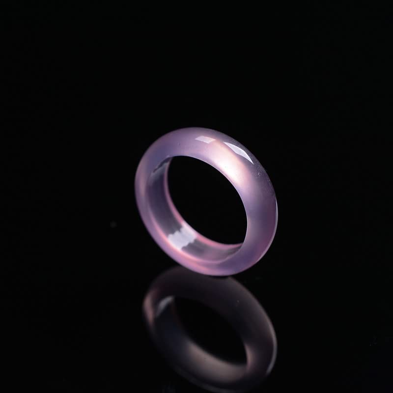 YIGEDAN 3pcs Natural Agate Rings Pink Jade Rings Jewelry Gemstone,