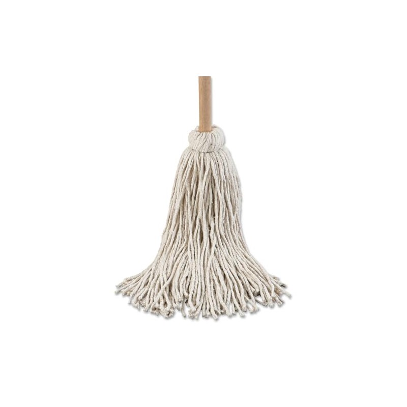 Boardwalk BWK132C #32 White Cotton Head 54 in. Natural Wood