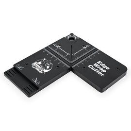 FOSHIO Aluminum Edge Wrap Cutting Template Tool, Template Ruler Drafting Tools for Furniture Wrapping, Gift Wrapping, Wallpaper, Vinyl Wrapping. Window Film Application Cutting Guide Tools