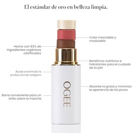 Ogee Face Stick Radiant Collection Trio - Colección de maquillaje Contour Stick - Paleta de contorno orgánica certificada - Incluye barra bronceadora,