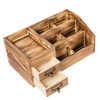Liry Products Rustic Wooden Desktop Organizer Office Supplies Brown Tabletop
