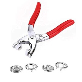 Trimming Shop 100 Pcs Prong Press Studs Open Ring Snaps Buttons Rings Fasteners 9.5mm +Plier