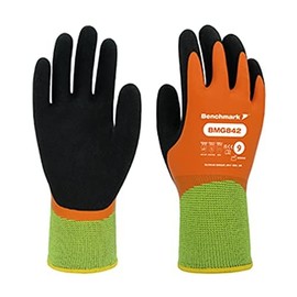 Benchmark 1 Pair Safety Thermal Work Gloves – Lightweight Nylon Gloves with Strong Grip Ideal for Gardening and Constriction Work (Large)