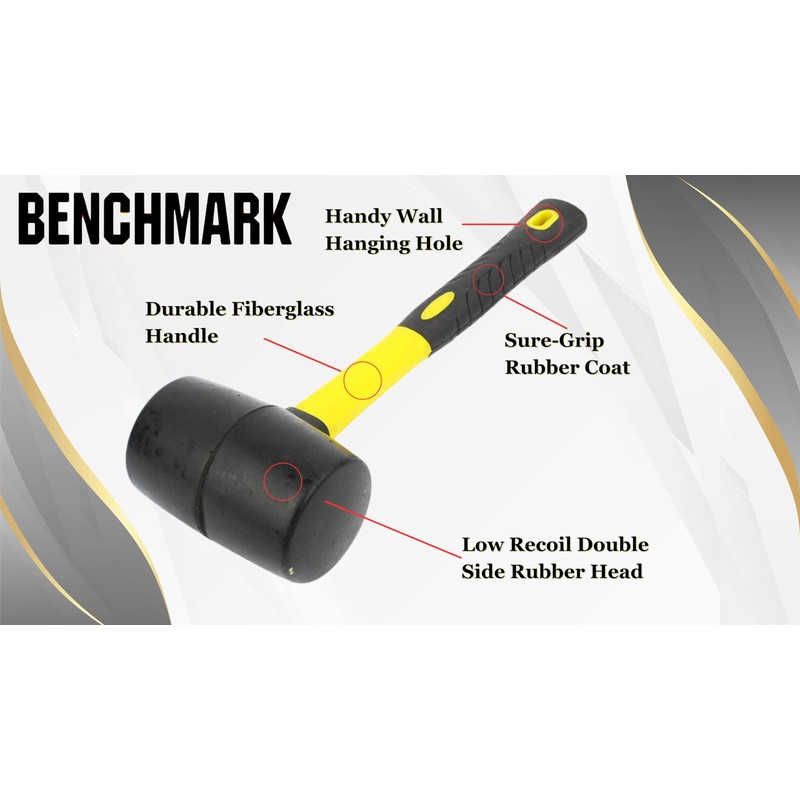 Benchmark - Rubber Mallet Set - 3 Sizes (8 oz,
