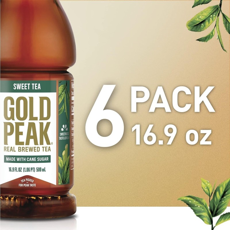 Peak Gold Peak Sweet Tea, Real Brewed, 16.9 fl oz
