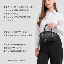 ArtsEye Genuine Leather Women's Bag, Cowhide Braided Design Handbag, 9713-pink