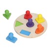 Wood Shape Puzzle Educational Colorful Early Learning Skill Development Round