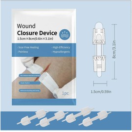 Emergency Wound Closure Strips,Sutures Butterfly Bandaids for Wound Closure, Zip Stitch Wound Closure Strips, Surgical Laceration Repair Without Stiches (1 Strips-4 PCS)