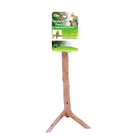 Penn-Plax Bird-Life Natural Wooden Bird Perch Stand Platform for Cages - Great for Parrotlet, Parakeet, Finches, and Other Small Size Birds