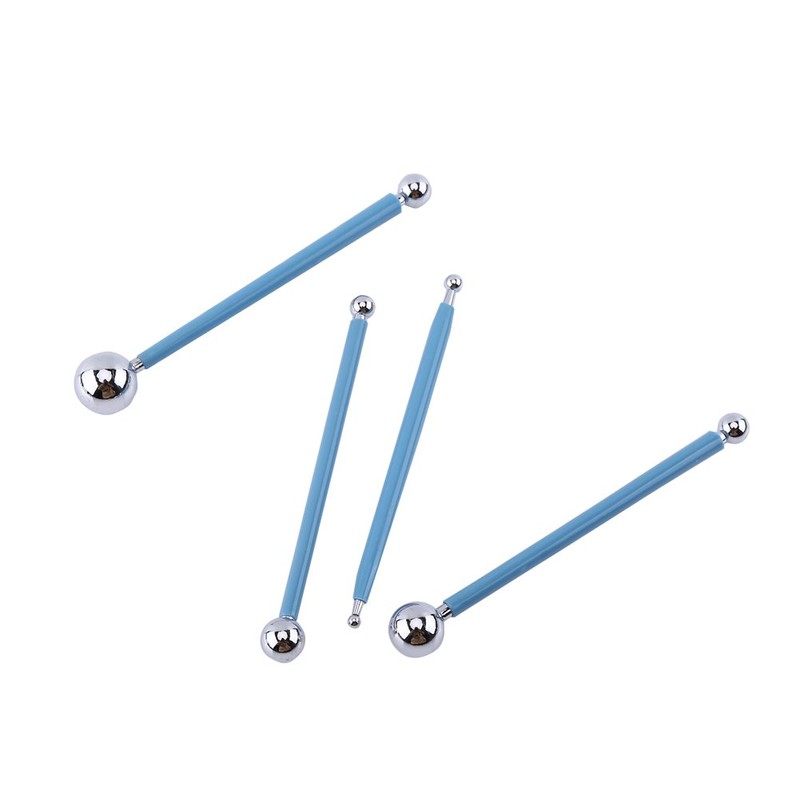 4 Pcs Modeling Ball Tools, 8 Ball Stainless Steel Dotting