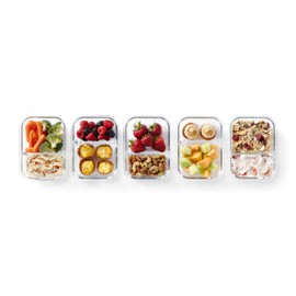 Pyrex Meal Prep Divided Glass Storage, 580 ml Capacity