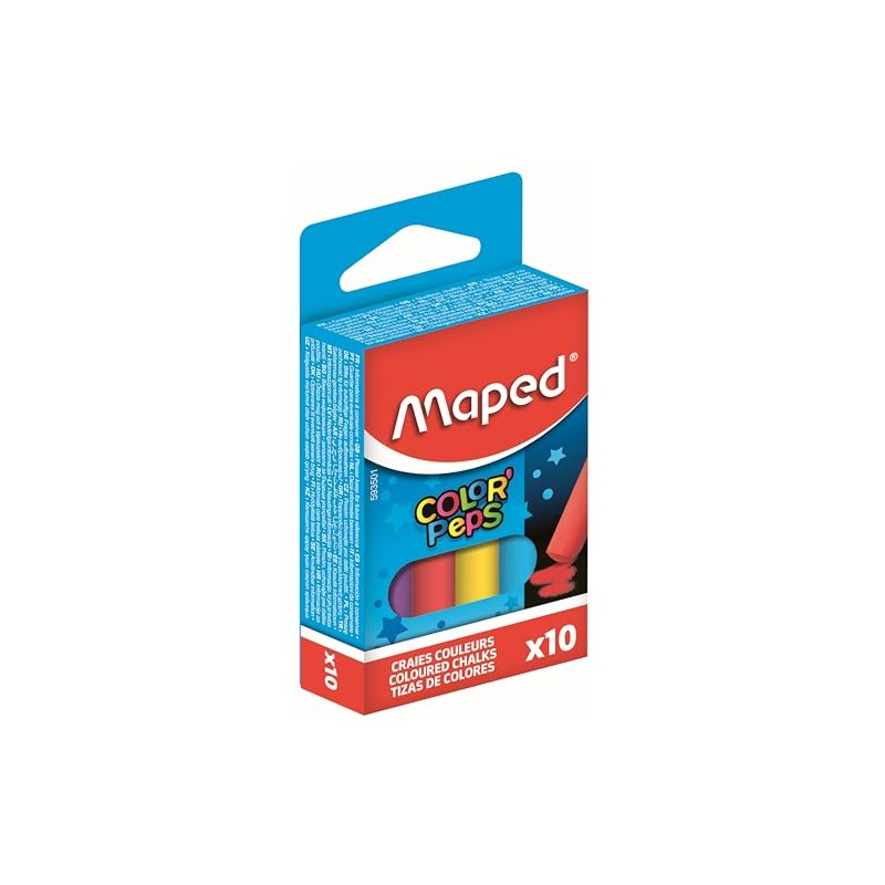 Maped M593501 - Kreide Color Peps, 10er Packung, rund, sortiert