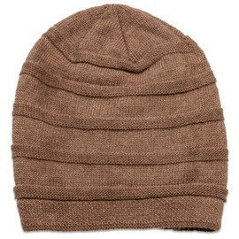 Caspar MU202 Warm Knitted Beanie Hat with Fleece Lined, khaki