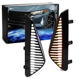 iJDMTOY Lower Bumper Side Filler Replace White/Amber Sequential Blink Switchback LED Daytime Running Light Kit Compatible with 2024-up Nissan Sentra
