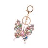 ARFUKA Keychain Rhinestone Butterfly Pendant Keyring 3d Animal Iced Out