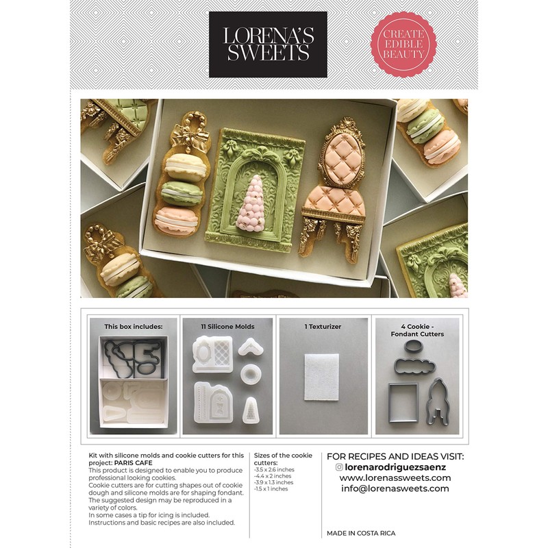 Lorena's Sweets Cookie Decoration Kit Paris Cafe