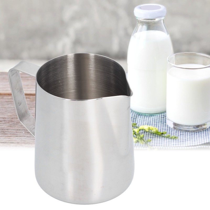 304 Stainless Steel Frothing Cup with Inner Scale Pointed Mouth