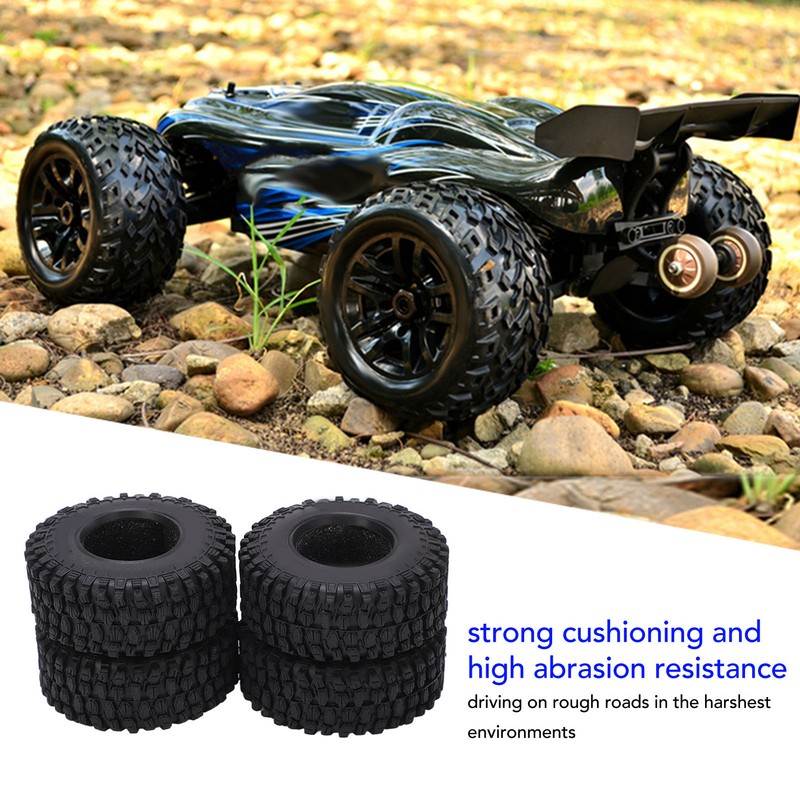 4PCS RC Wheel Tire Rubber Tyre 51mm Diameter for Axial