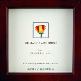 Dark-walnut wood stain 8x8 shadow box for your print or collectibles by Dennis Daniels - 8x8