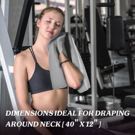 Sukeen Cooling Towel, 4 Pack Cooling Towels for Neck, Soft Breathable Sweat Towel Gym Towel, Stay Cool Ice Towel, Microfibre Cool Towel for Men Women Work Out Sports Yoga Golf (40"x12")