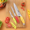 VITUER Chef Knife, 3PCS Kitchen Knife, Multicolor Stainless Steel Sharp