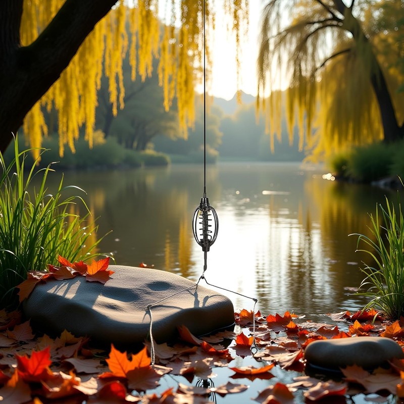 Carp Fishing Feeder Baits Cage, Fish Feeder with Holder, Inline