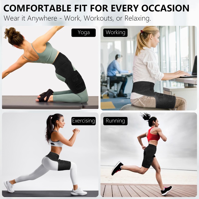 LAFUYSO Hip Brace with Double Strap Support for Sciatica, Lower