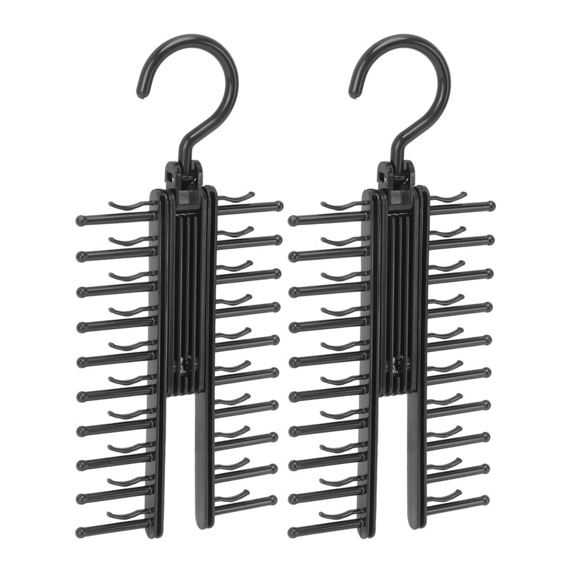 2PCS Closet Necktie Rack Tie Storage Display Hanger with 360