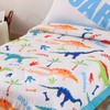Wowelife 4 Piece Toddler Bedding Set Dinosaur Toddler Comforter, Flat