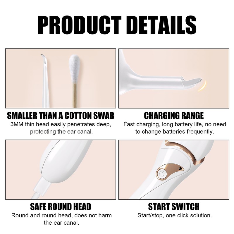ExcellaElite Ear Cleaner Ear Wax Remover,Earwax Remover Tool,Practical Earwax Suction