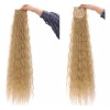 TASSYME ACCESORIOS Coleta Extra Larga Rizada Cabello Sintético Rubio Claro