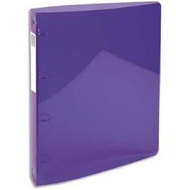 Exacompta 51776E Iderama Ring Binder Made of Translucent Plastic for DIN A4, 4-O Ring Mechanism 30 mm, Spine 40 mm, Purple, Ideal for School and Office Ring Binder Ring Binder Ring Binder Ring Binder