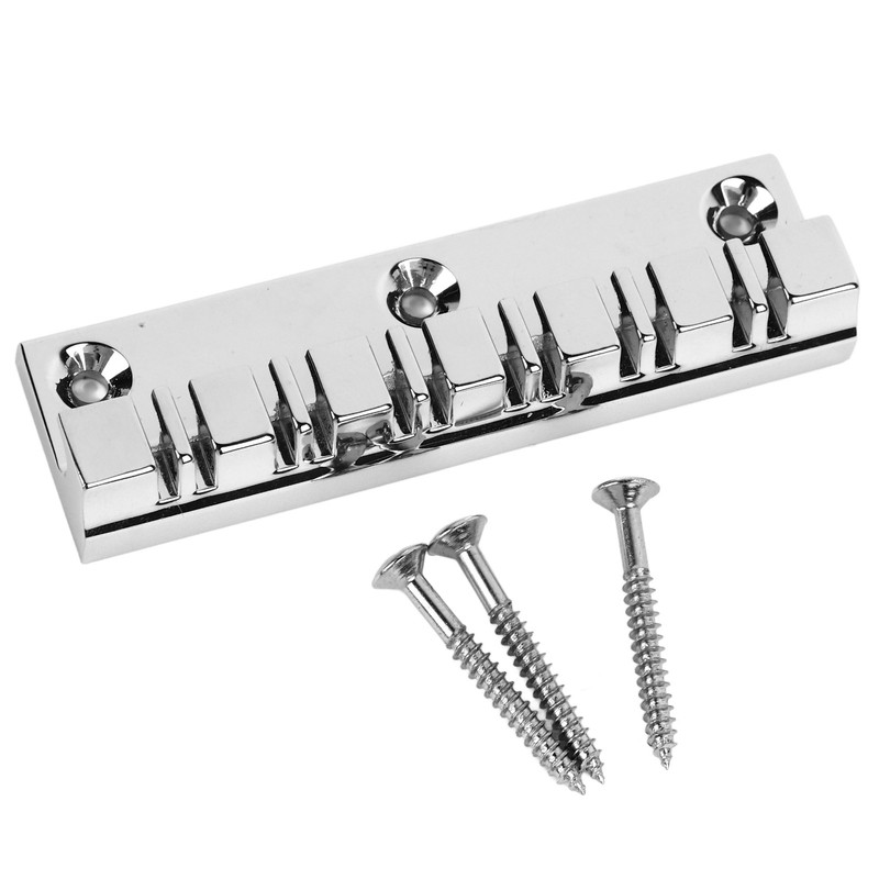 12 String Saddle Tailpiece Metal Chrome Color Saddle Bridge Top