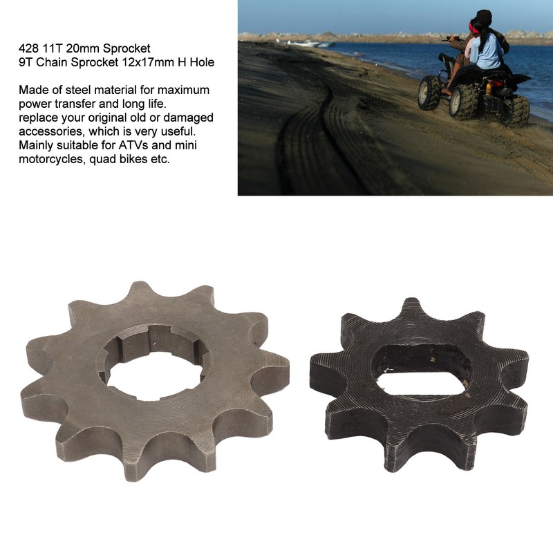 428 11T 20mm Sprocket 9T 12x17mm H Hole Chain Sprocket