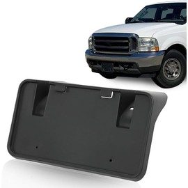 ALLGOOD Front License Plate Frame, Plate Tag Bracket Holder Compatible with Ford F250 F350 F450 F550 Super Duty 1999-2004/Fit Excursion 2000-2004(Include License Plate Screws&Mounting Hardware)