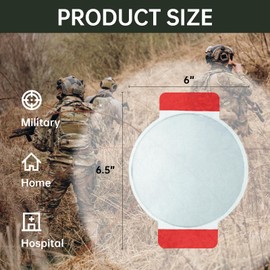 Medresq Chest Seal Non-Vented，Emergency Trauma Dressing， for Open Chest Injury and Sucking Chest Wound，First Aid Kit IFAK Supplies (2 Count, Non-Vented)