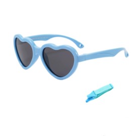 CAIKAILIOR Sonnenbrille Kinder,Baby Kindersonnenbrille Mädchen Polarisierte Sommer Schutz UV Sonnenbrillen Jungen Kleinkind mit Brille Band Sunglasses Sonnenschutz Babysonnenbrillen (Blau)