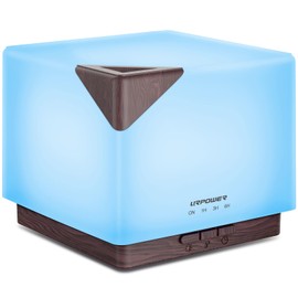 URPOWER 700ML Aromatherapy Essential Oil Diffuser, 700ml Large Ultrasonic Scent Diffusers Humidifier with Adjustable Mist Mode/4 Timer Settings/ 7 LED Light Colors for Home Office Study